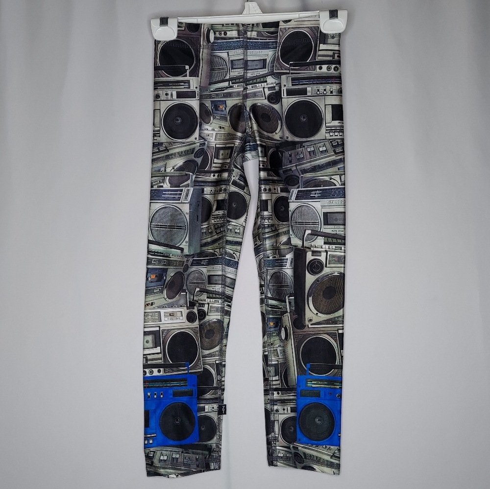 Zara Terez Boom Box Capri Legging‎ Pants XS Dance Party Festival Techno Hip Hip